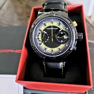 Morphic M91 Series Chronograph Leather Men's Watch